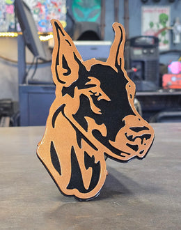 Doberman Pinscher Metal Hitch Cover