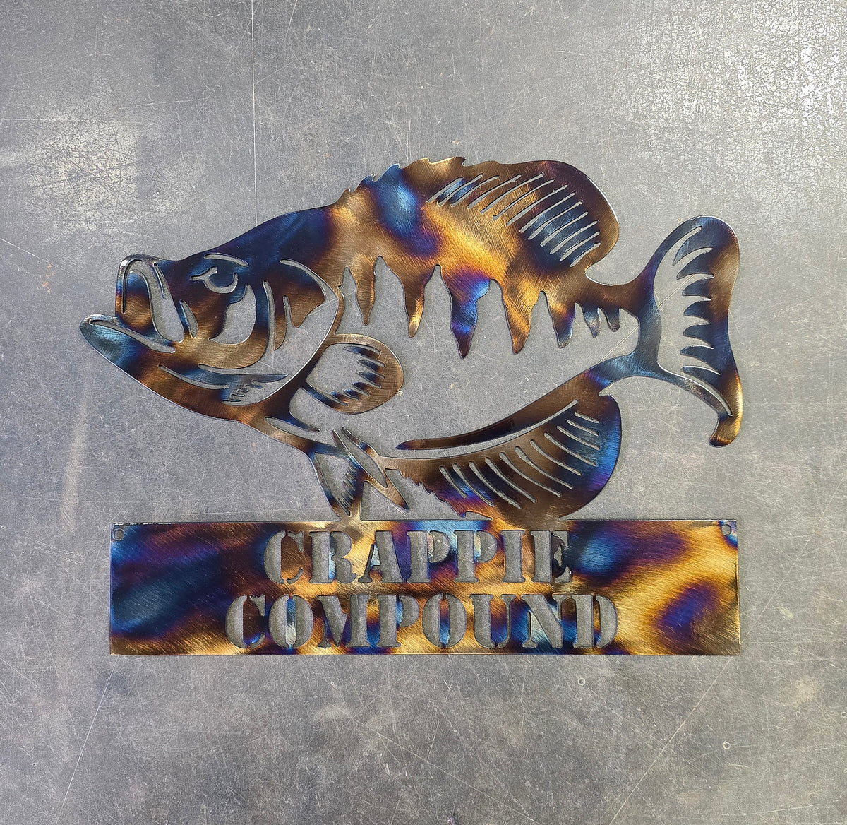 Crappie Metal Wall Art