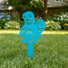 Silkie Chicken Garden Stake