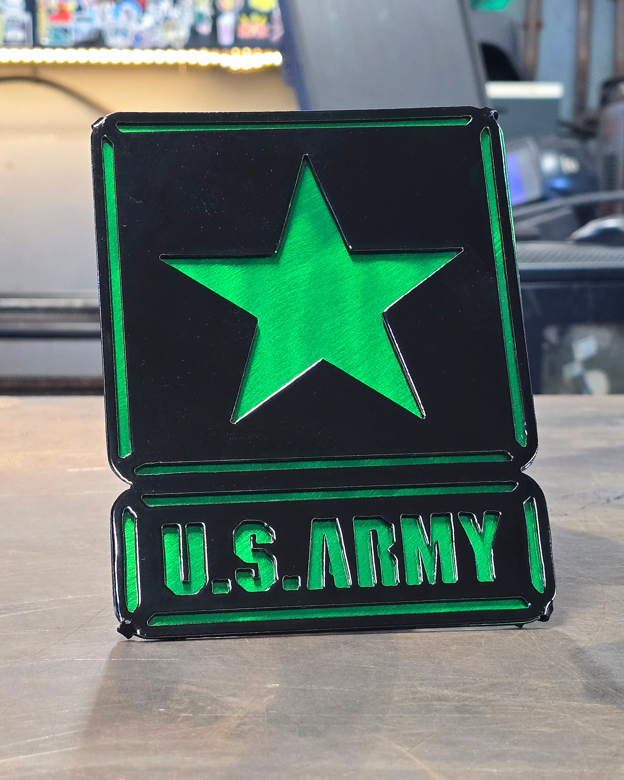 Army Logo Metal Hitch Cover