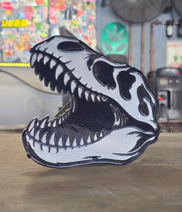 T-Rex Metal Hitch Cover made from powder coated steel