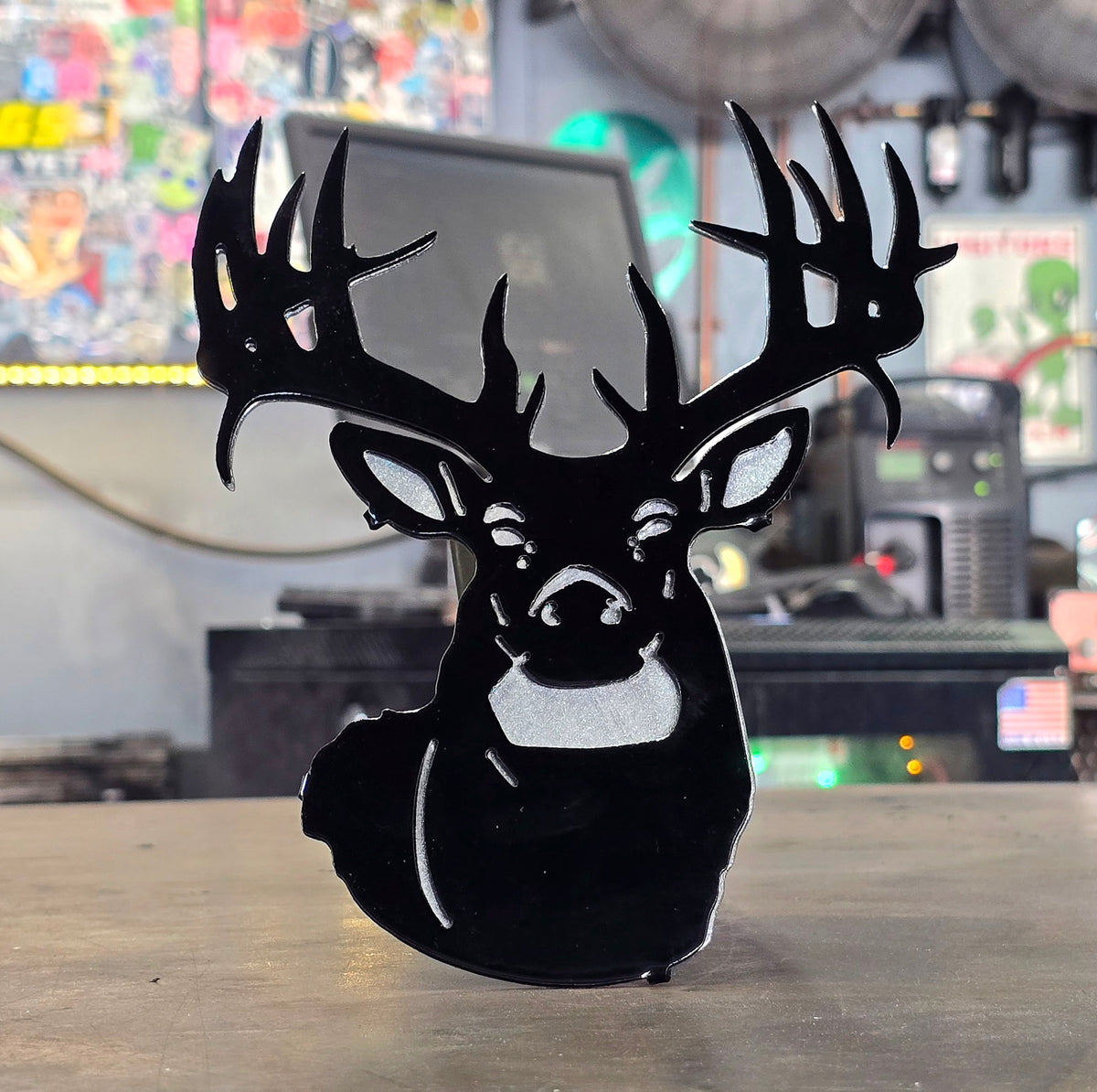 White-Tailed Deer Metal Hitch Cover #2
