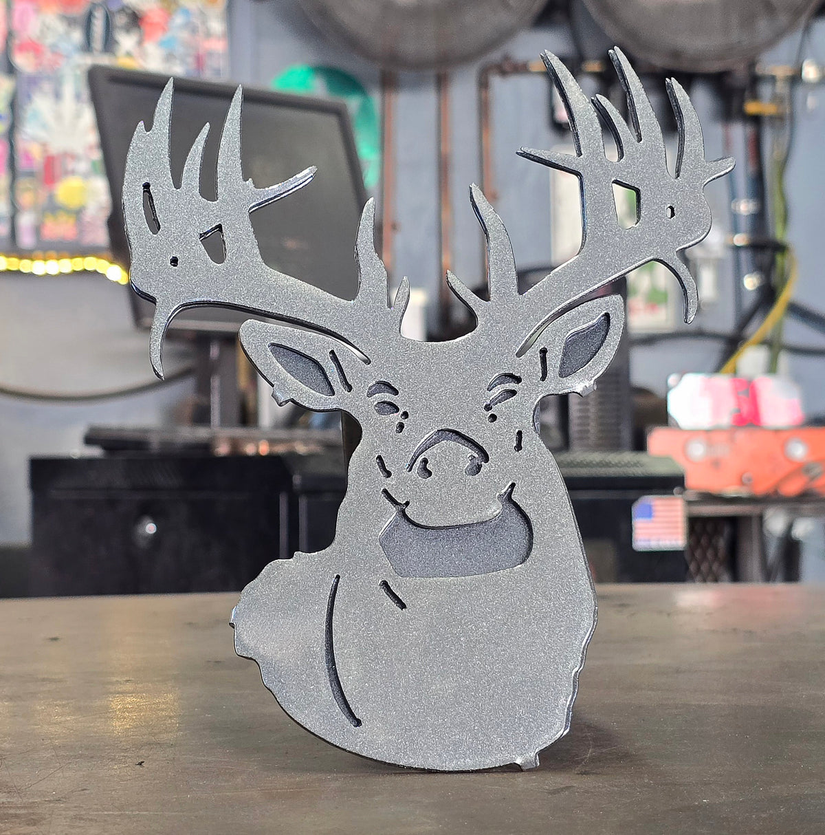 White-Tailed Deer Metal Hitch Cover #2