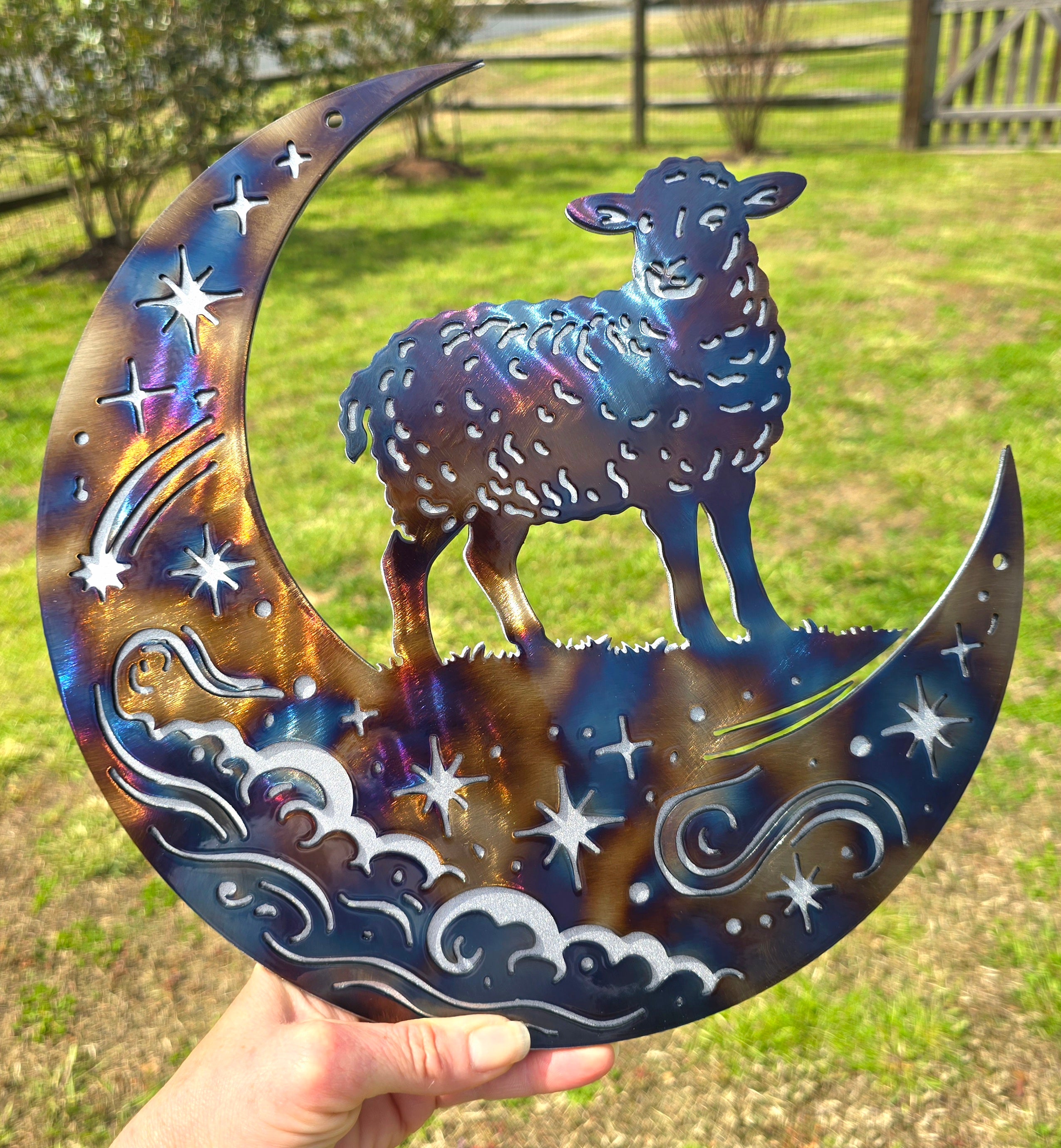 Cosmic Sheep Metal Wall Art