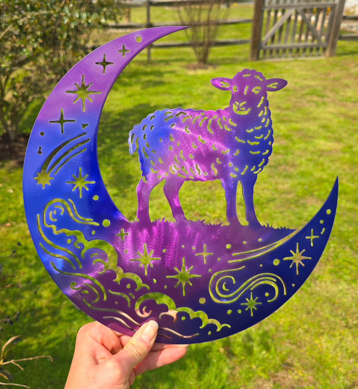 Cosmic Sheep Metal Wall Art