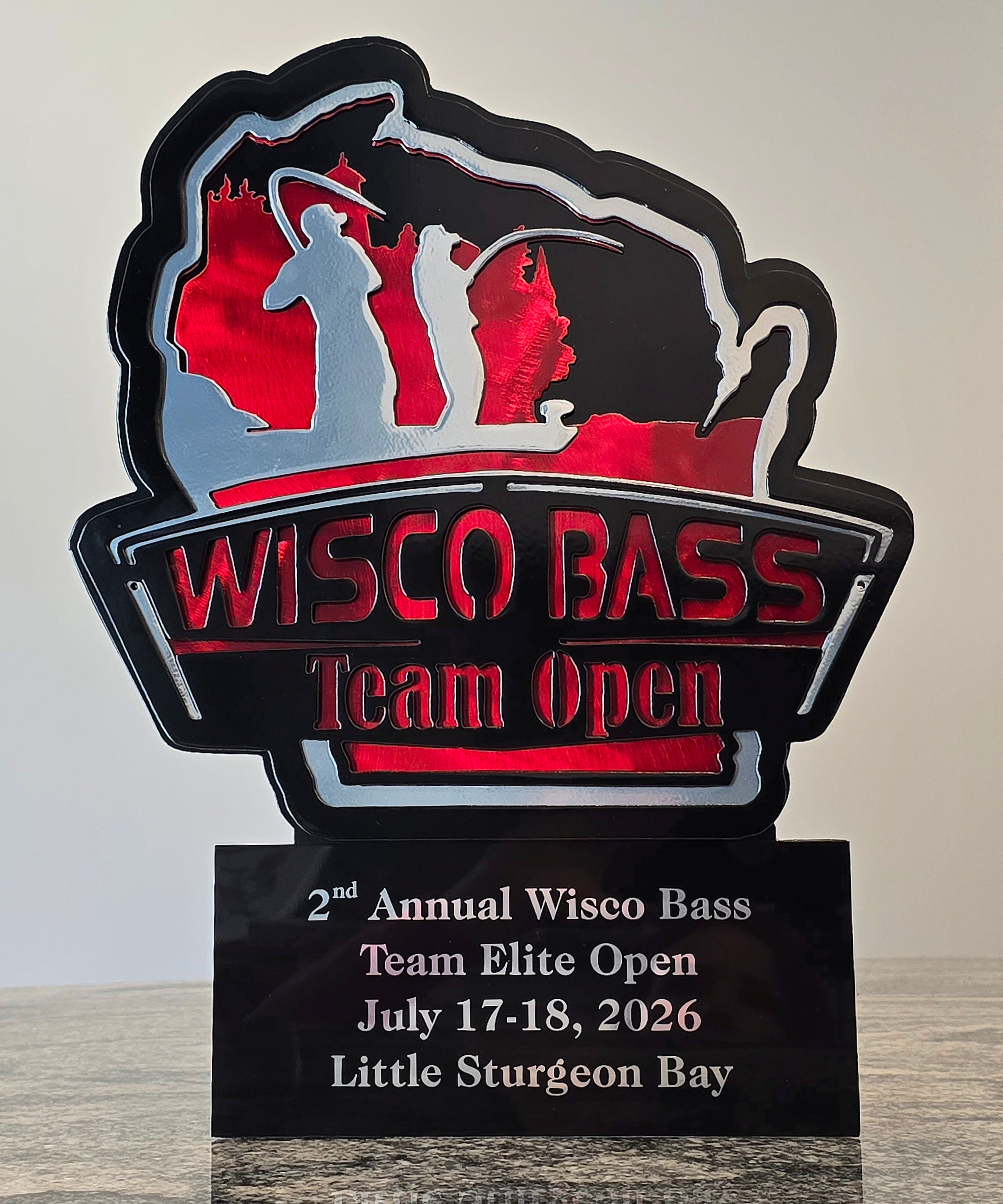Custom Fishing Tournament Metal Trophies & Awards