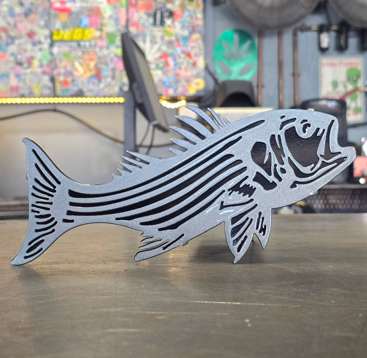 Striped Bass (Rockfish) Metal Hitch Cover #2