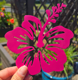 Hibiscus Metal Wall Art