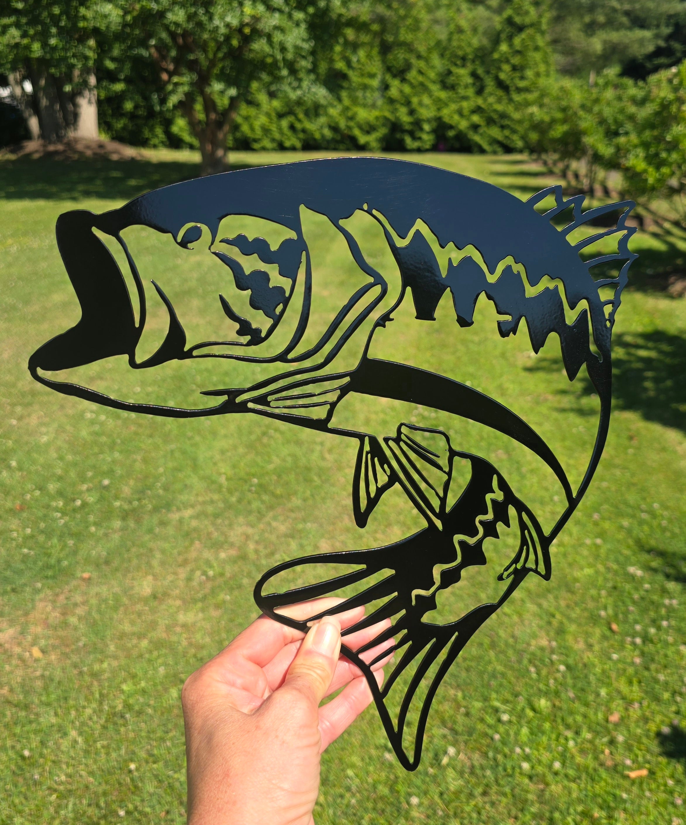 Largemouth Bass Metal Wall Art - Sale