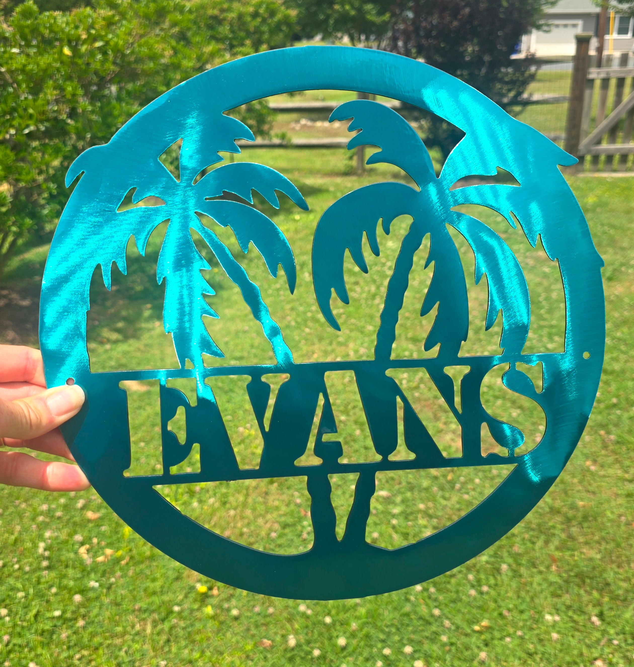 Palm Trees Personalized Metal Sign