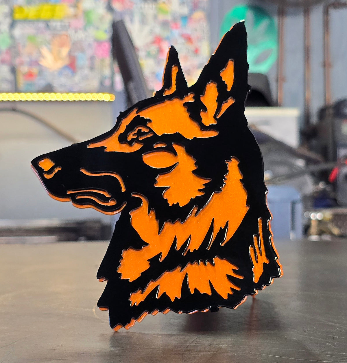 Belgian Malinois Metal Hitch Cover