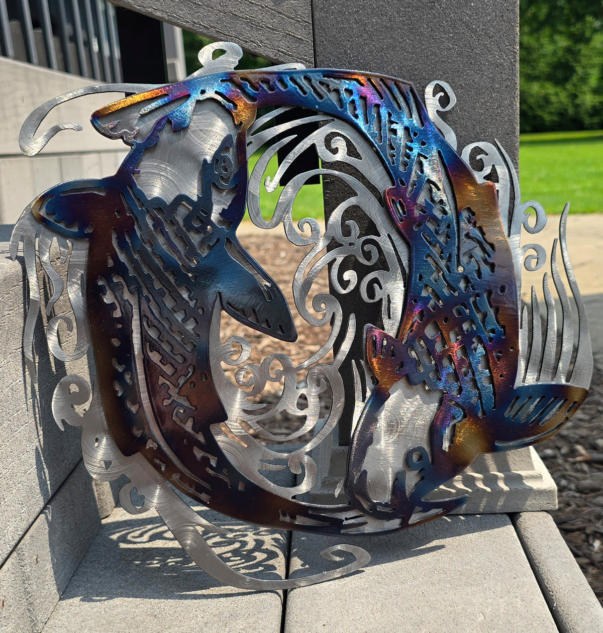 Koi Fish Metal Wall Art