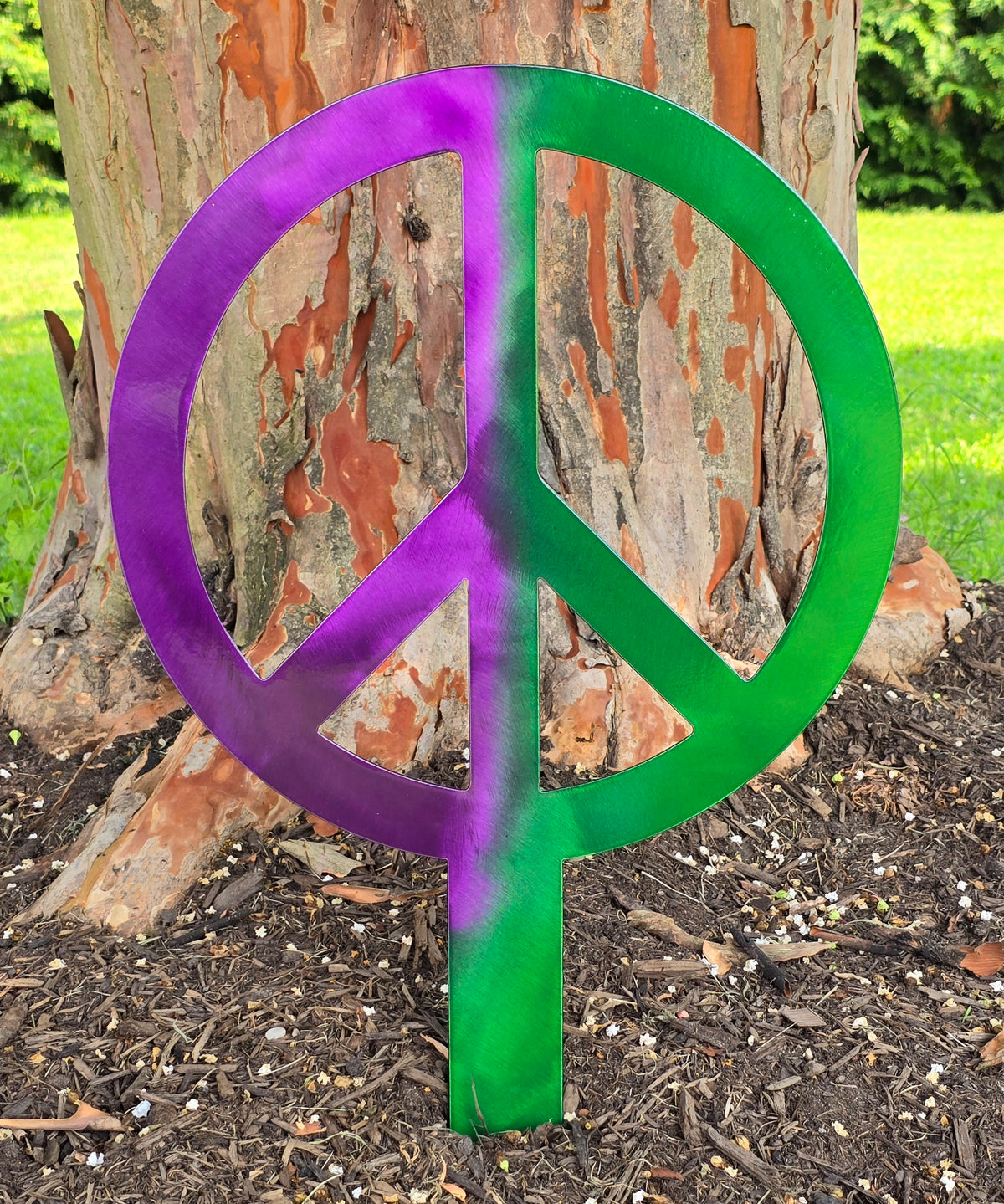 Peace Sign Garden Stake