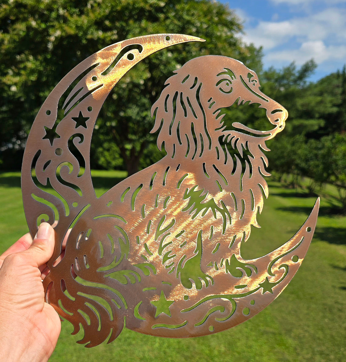 Dachshund Moon Metal Wall Art #2