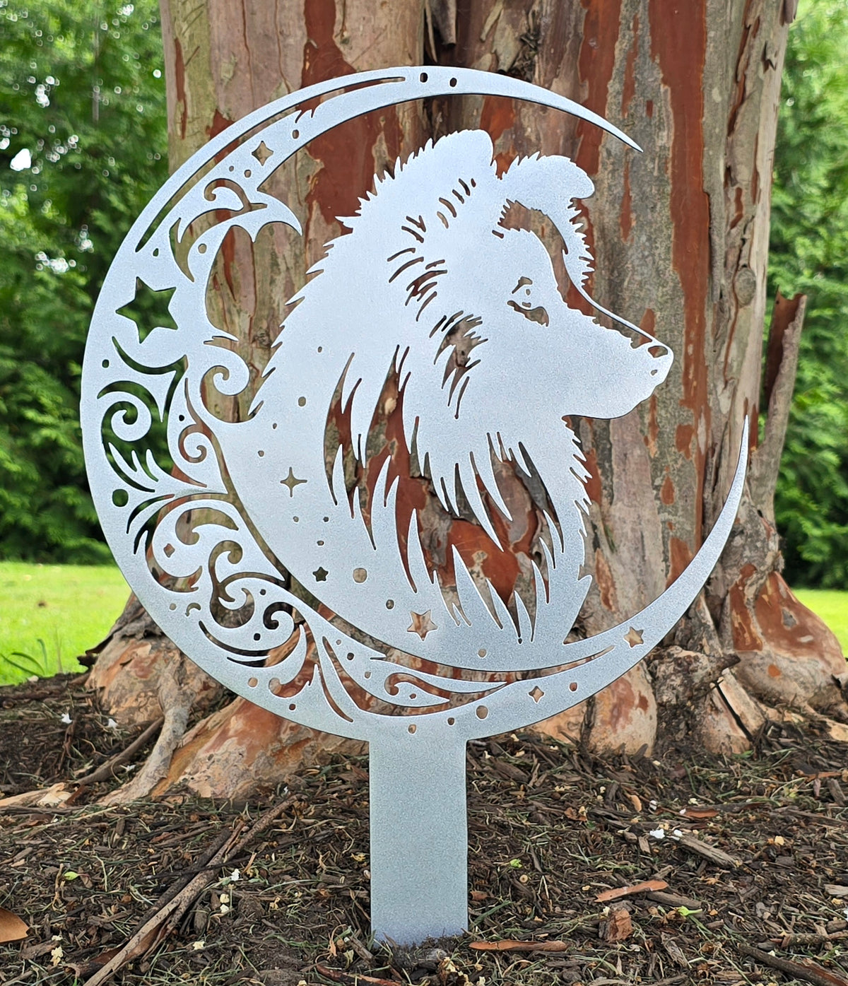 Sheltie Moon Garden Stake