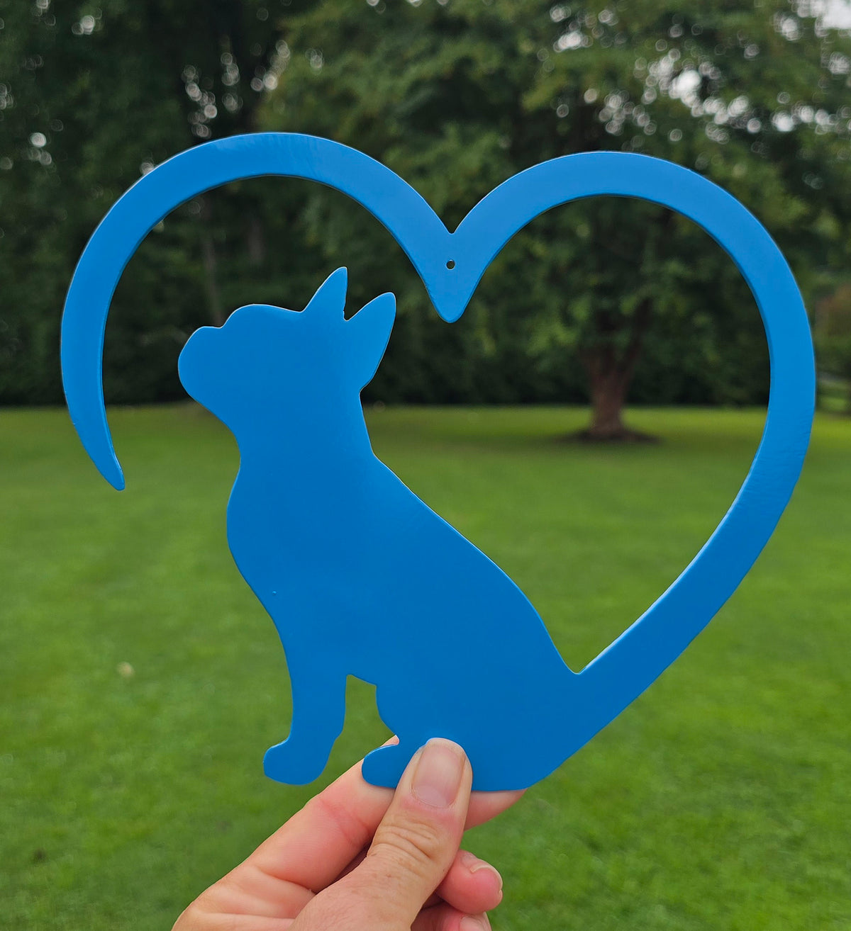 Boston Terrier Heart Metal Wall Art