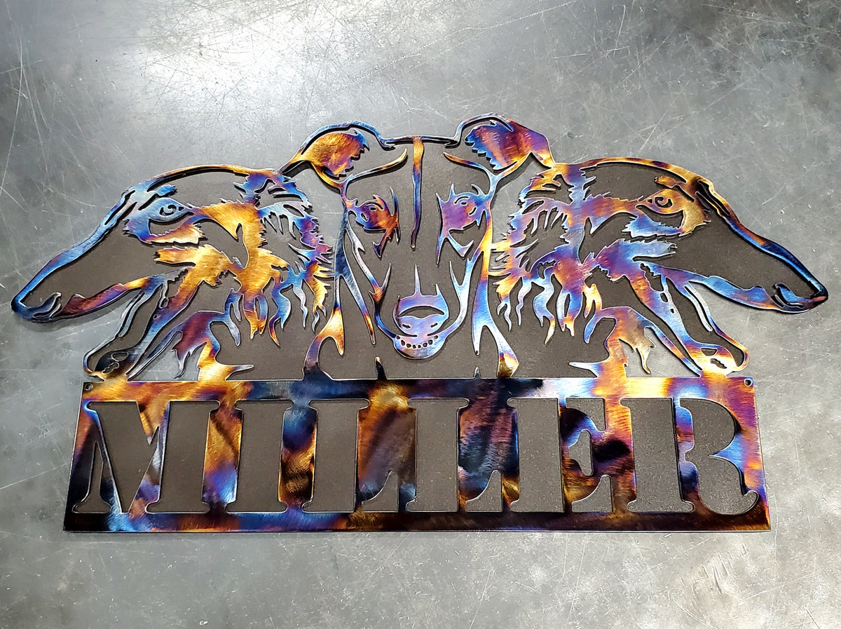 Miller dog name artwork by Elite Metalworking