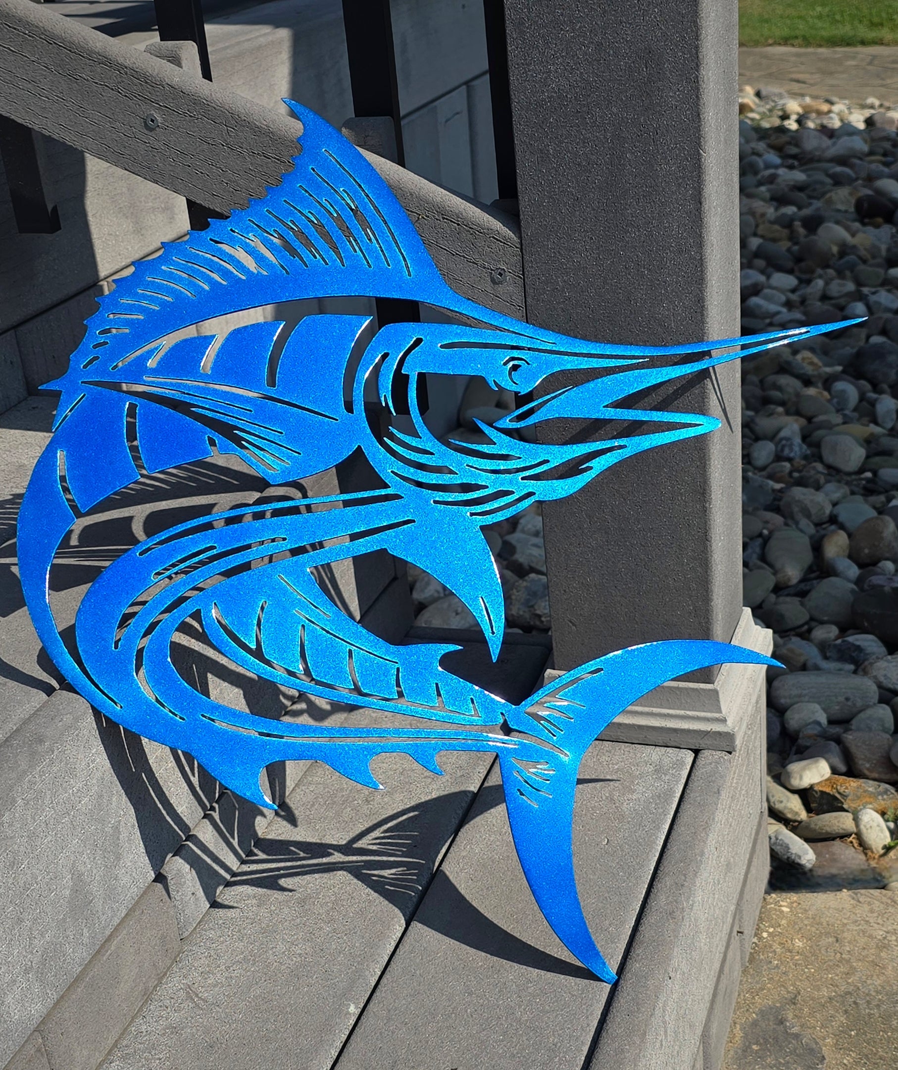 Blue Marlin Metal Wall Art #2