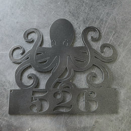 Octopus Personalized Metal Sign