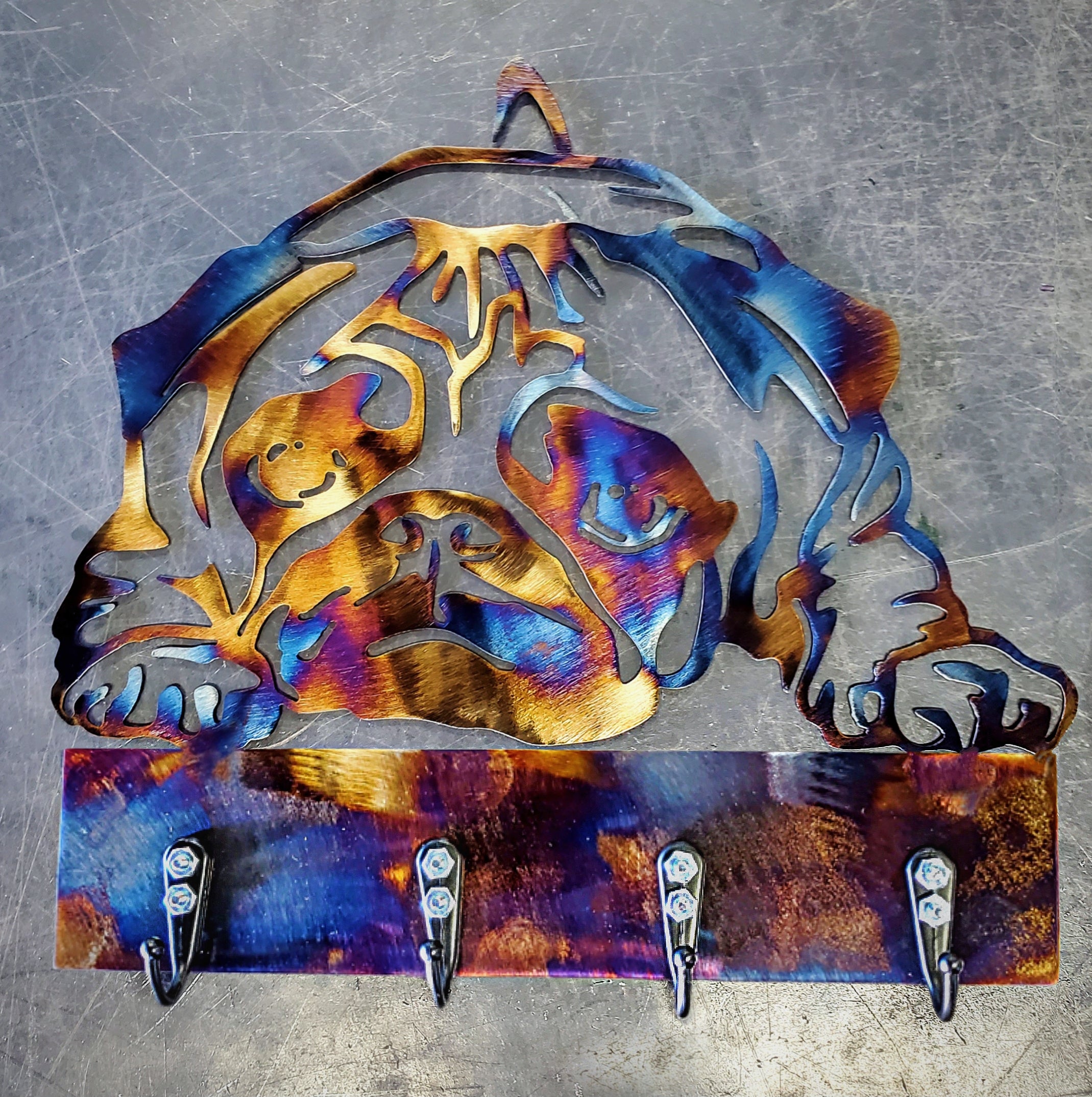 Pug Key & Leash Hanger #3