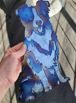 Border Collie Metal Wall Art