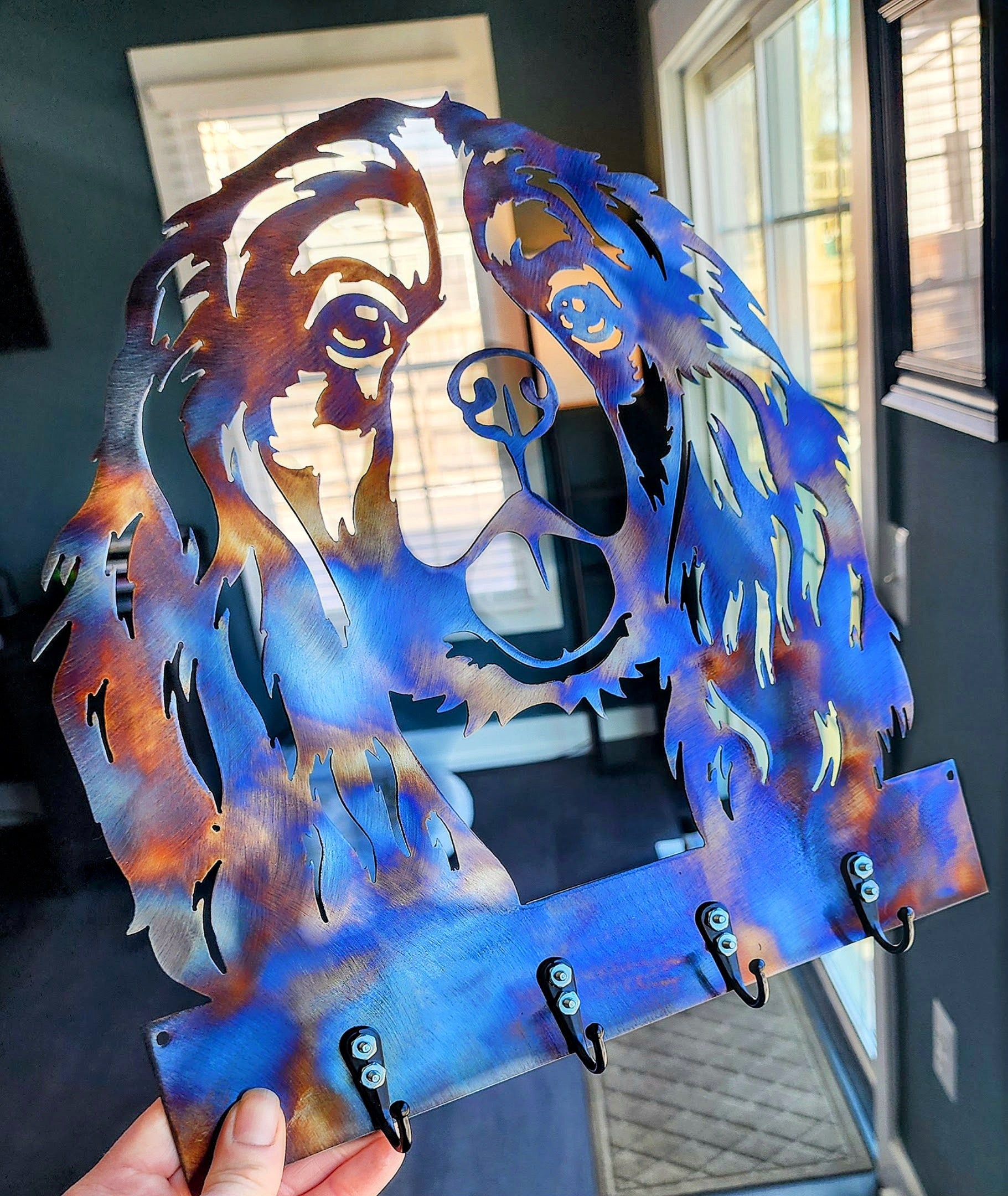 Cavalier King Charles Key & Leash Hanger