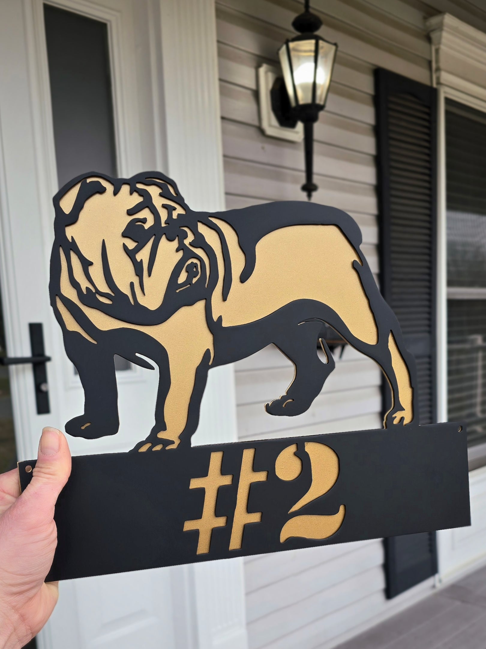Bulldog Name & Address Sign #1
