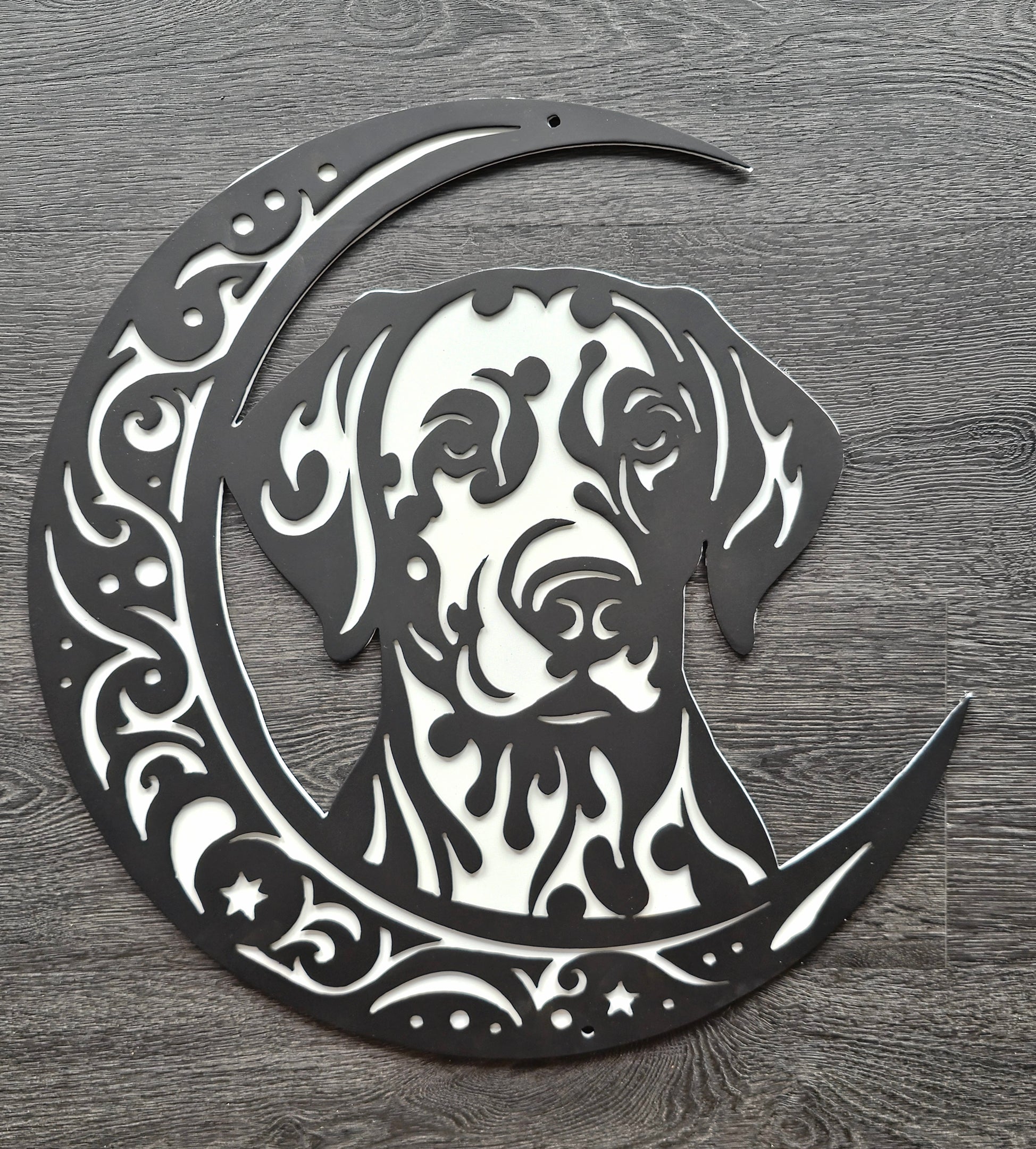 Dalmatian "On The Moon" Metal Art