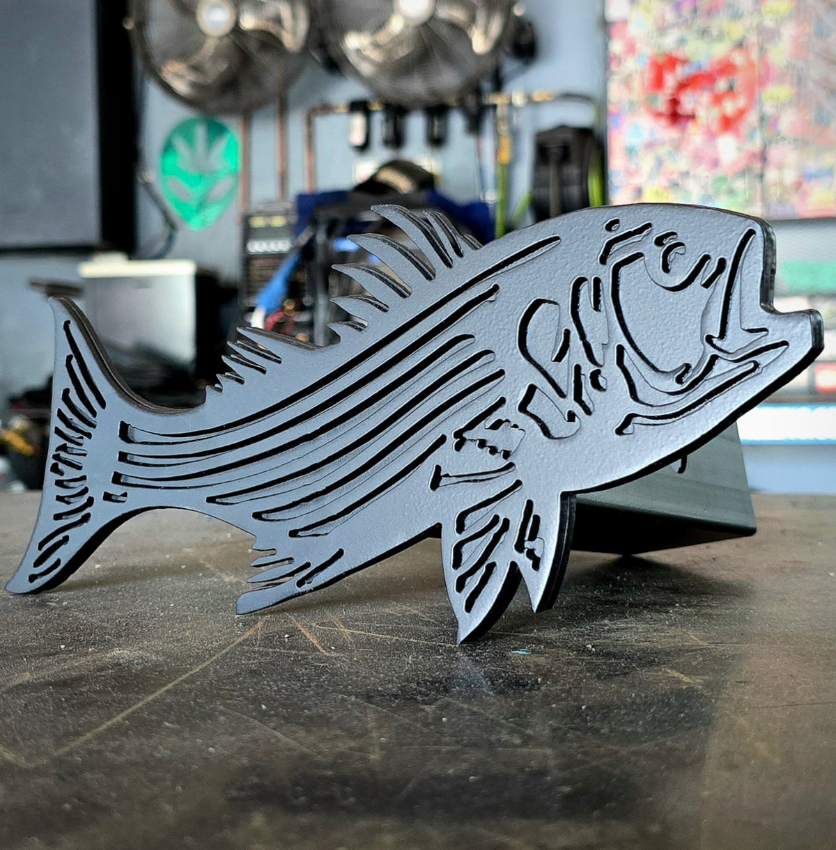 Striped Bass (Rockfish) Metal Hitch Cover #2