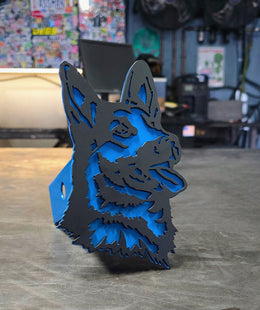 German Shepherd Metal Hitch Cover