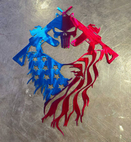 American Flag AR15 Metal Wall Art
