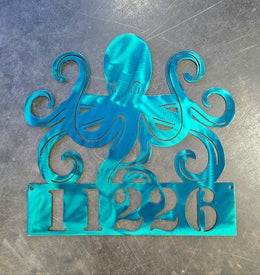 Octopus Personalized Metal Sign