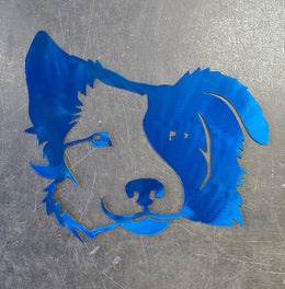 Border Collie Metal Wall Art
