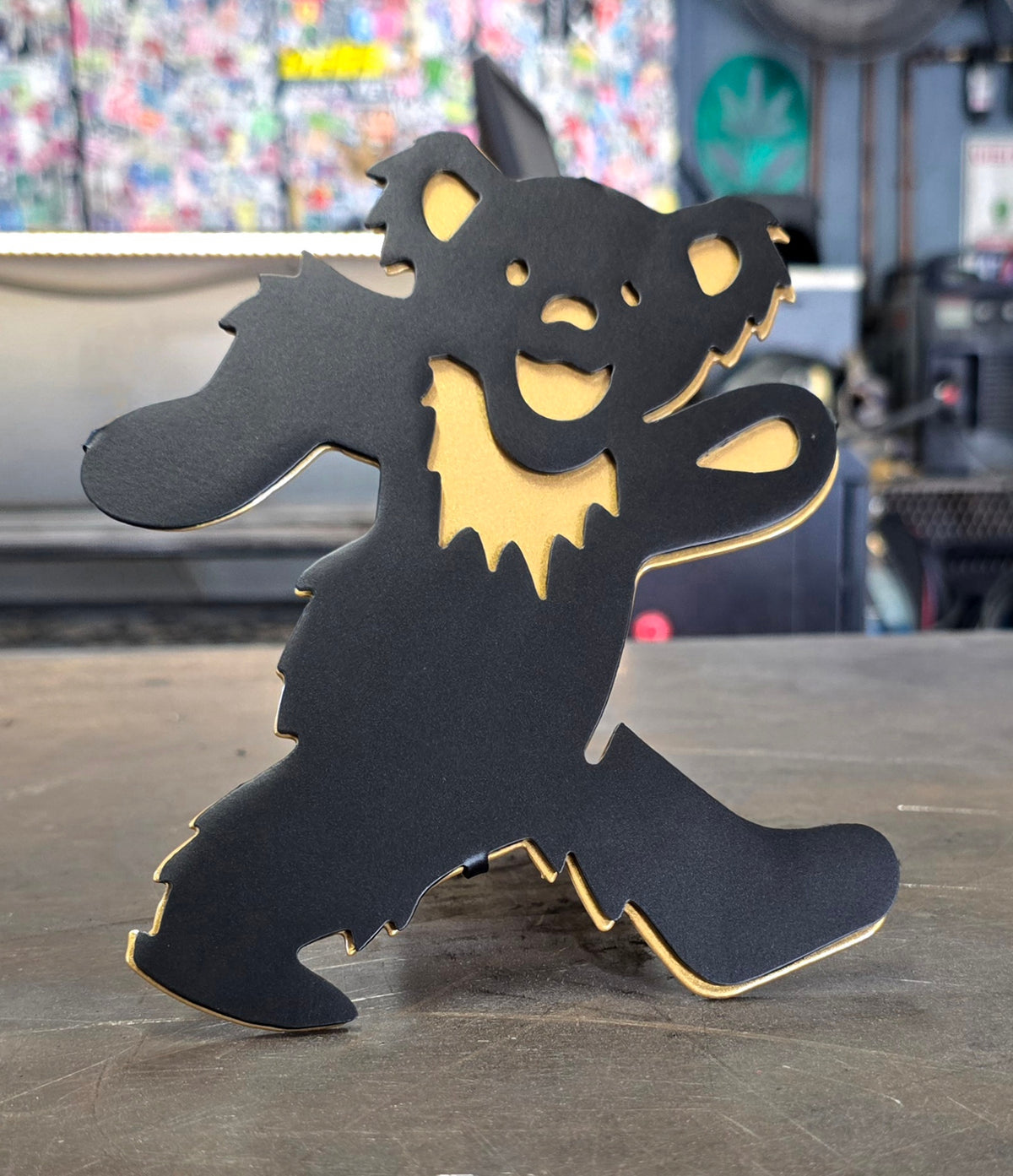 Dancing Bear Metal Hitch Cover