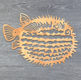 Pufferfish Metal Wall Art