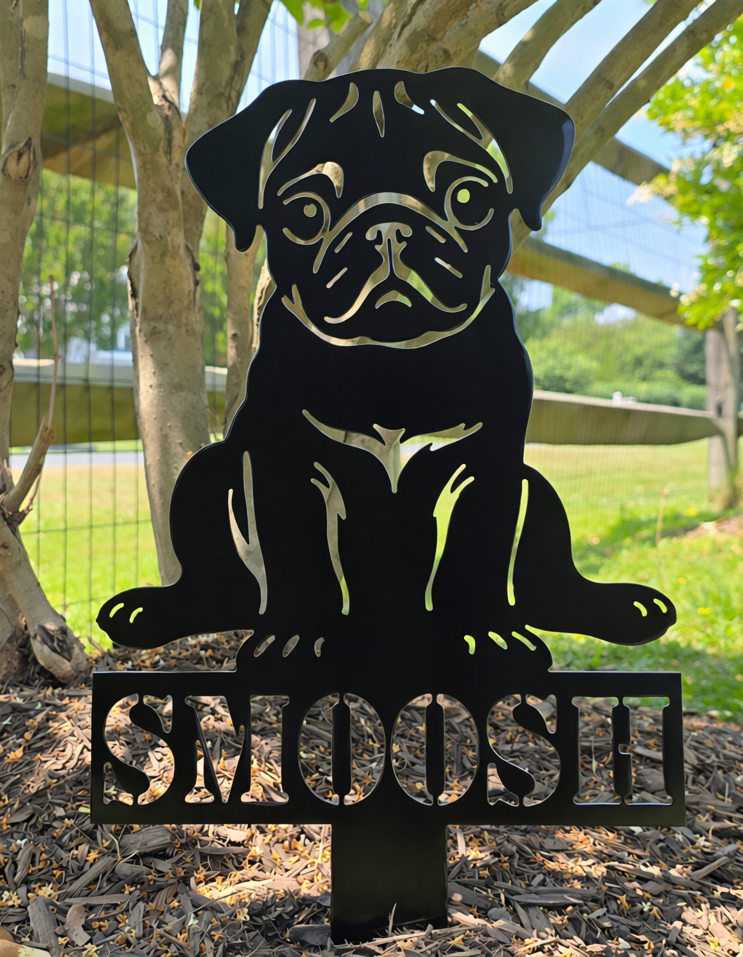 Pug Garden Stake #5
