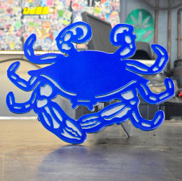 Blue Crab Metal Hitch Cover