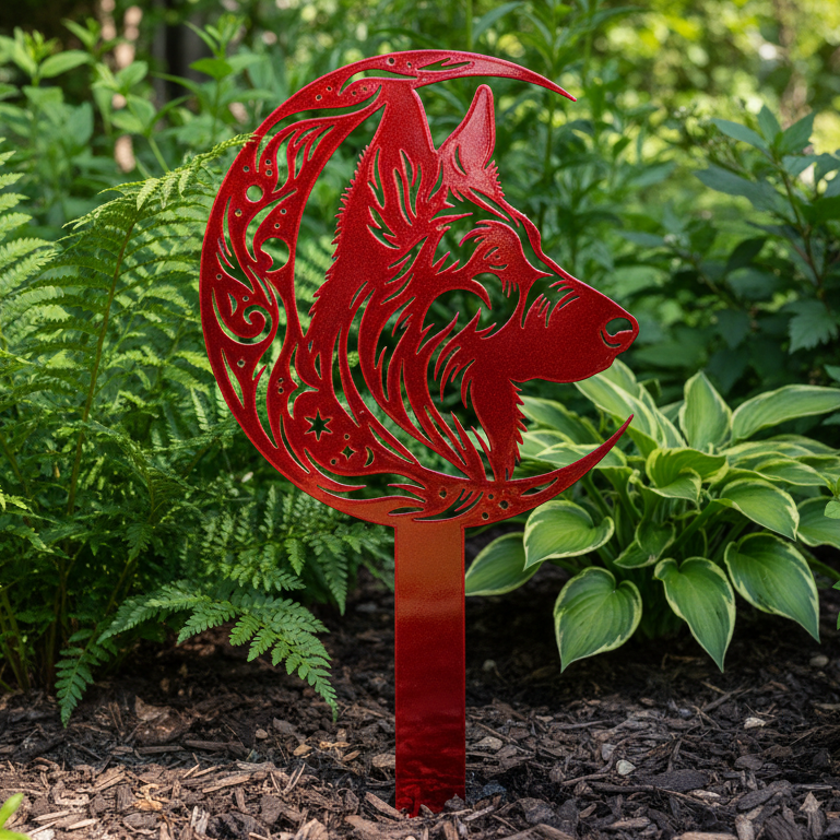 Dogs On The Moon – Belgian Malinois Lawn & Garden Stake