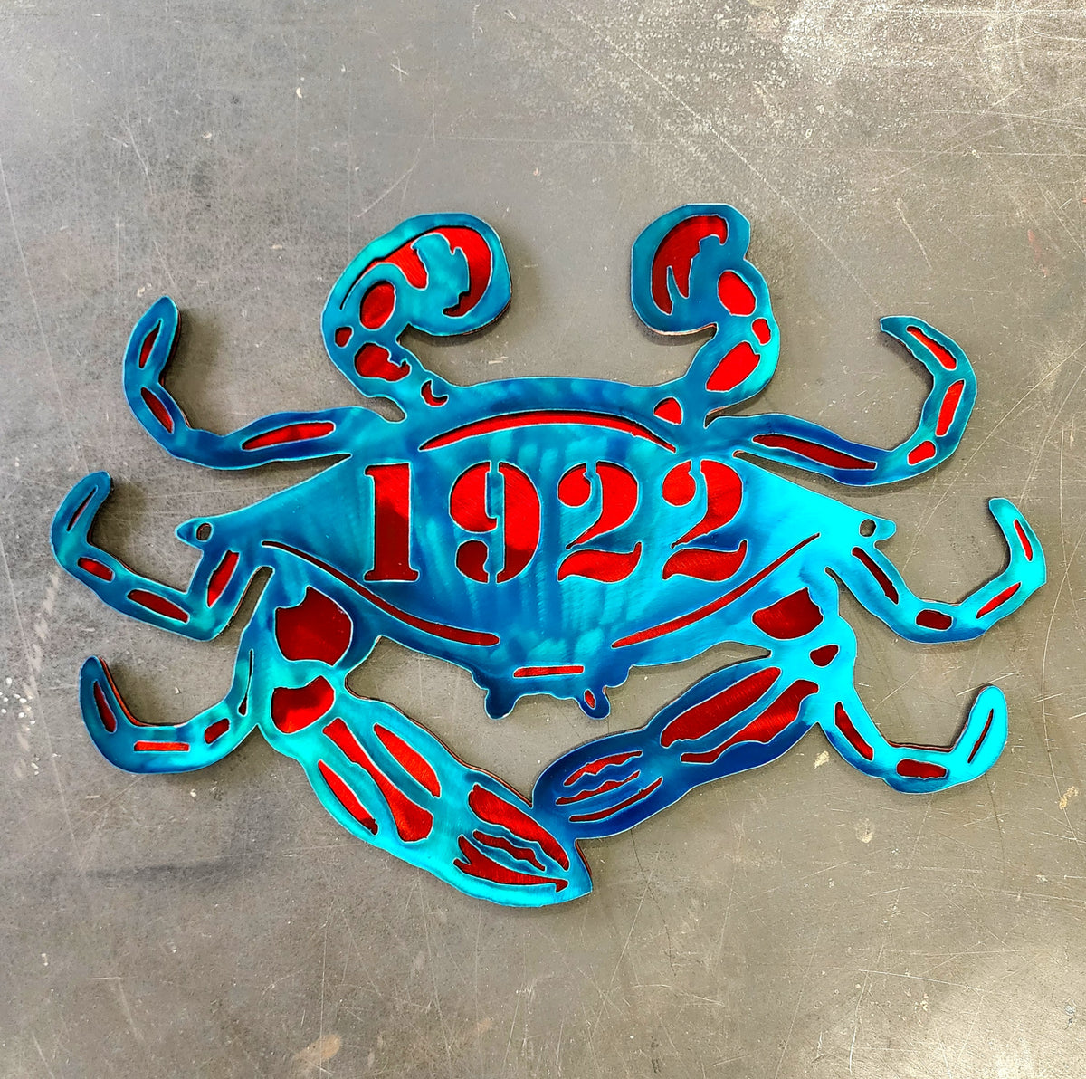 Blue Crab Personalized Metal Sign #1
