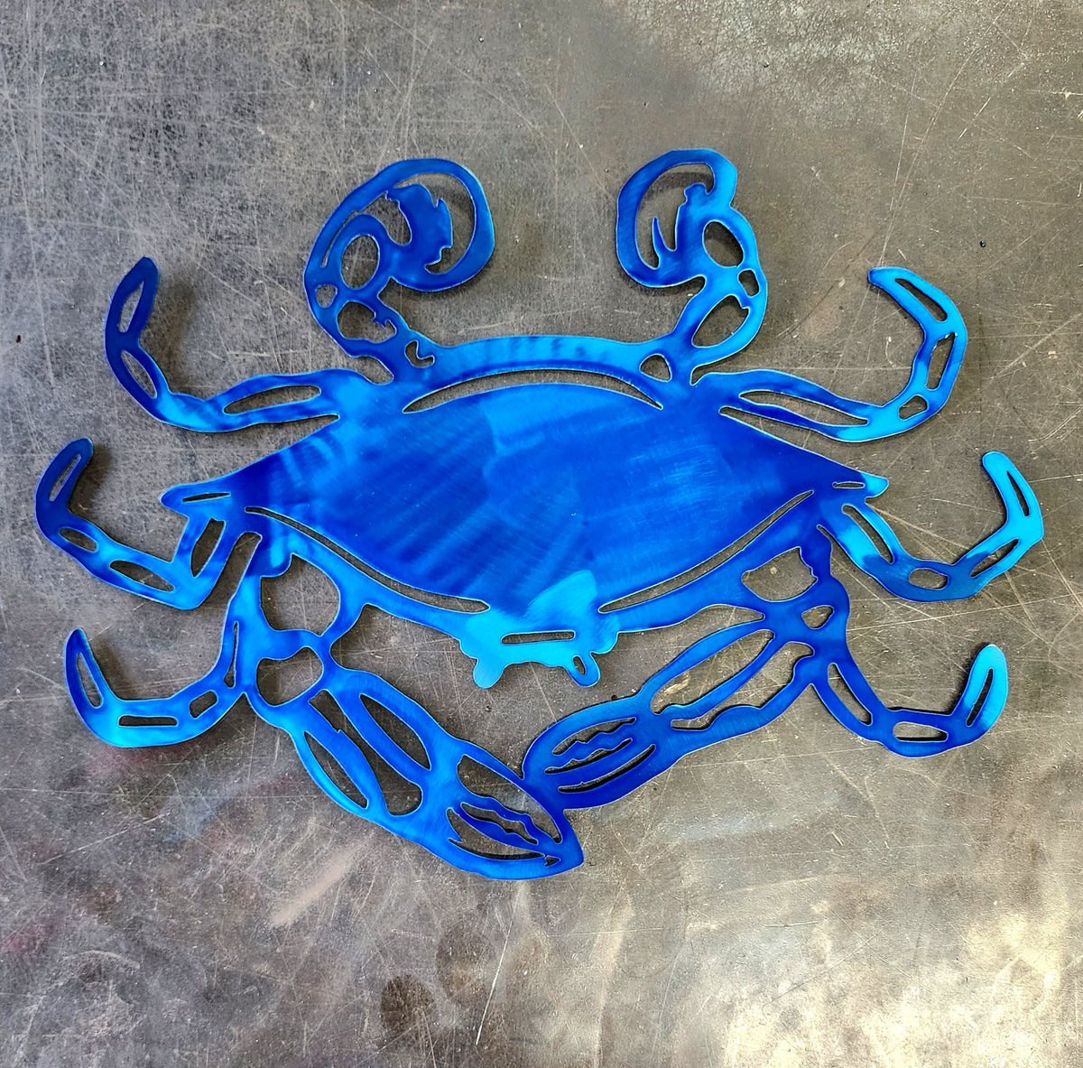 Blue Crab Metal Wall Art #1