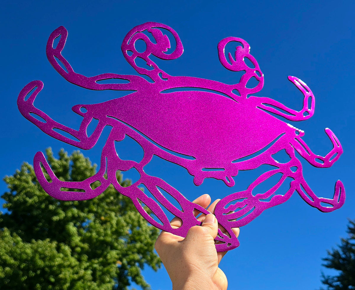 Blue Crab Metal Wall Art #1