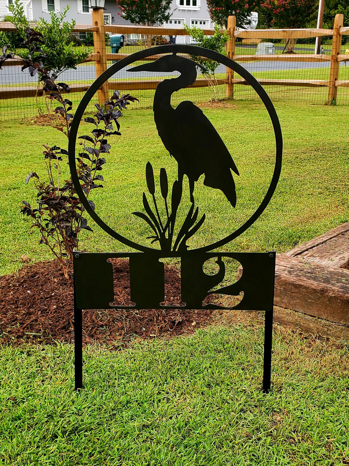 Blue Heron Personalized Metal Sign #1