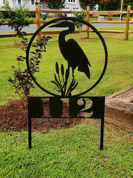 Blue Heron Personalized Metal Sign