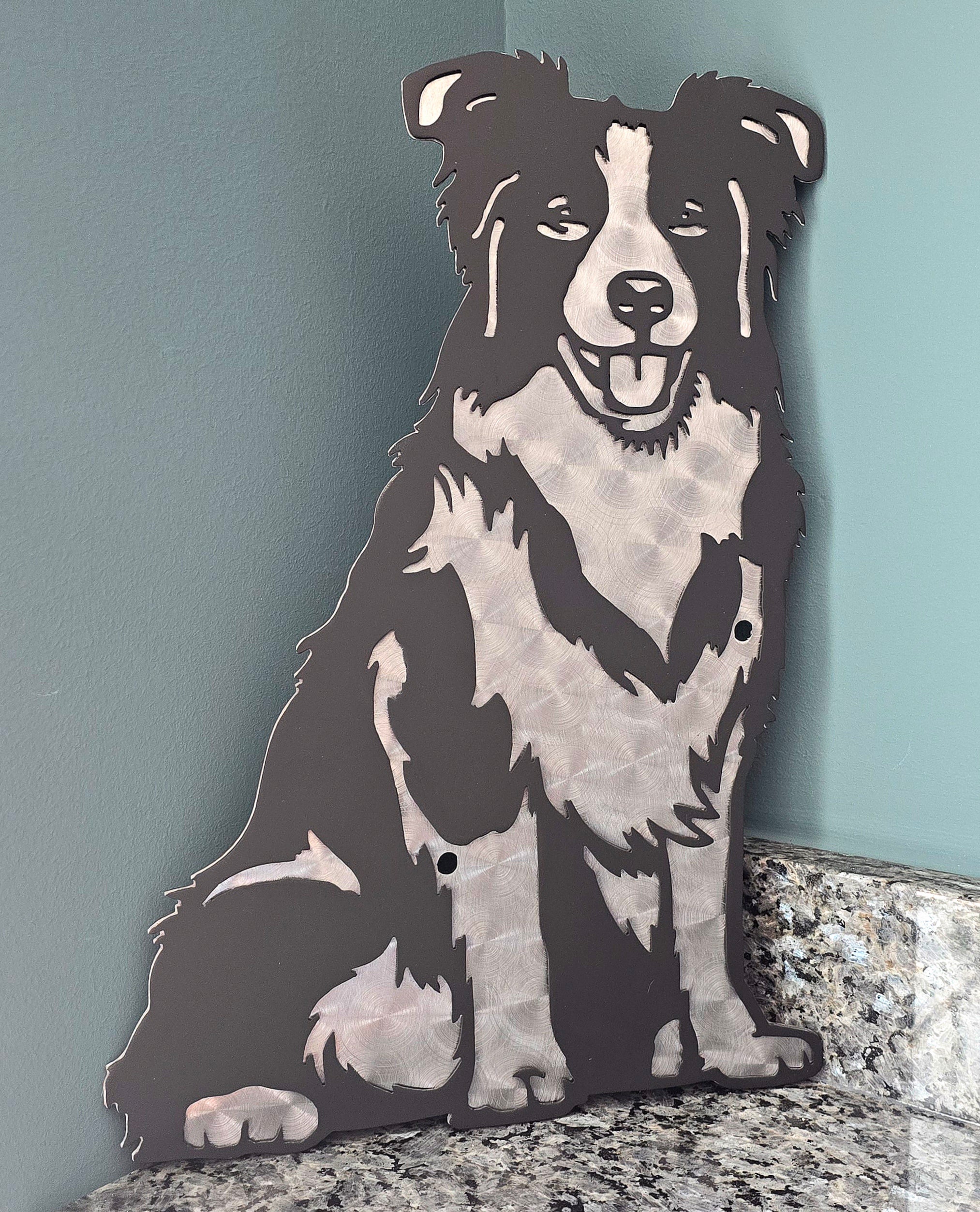 Border Collie Metal Wall Art #2