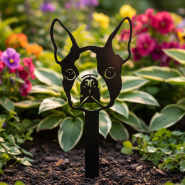 Boston Terrier Garden Stake
