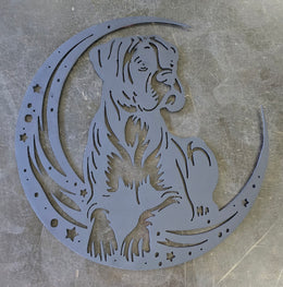 Boxer Moon Metal Wall Art
