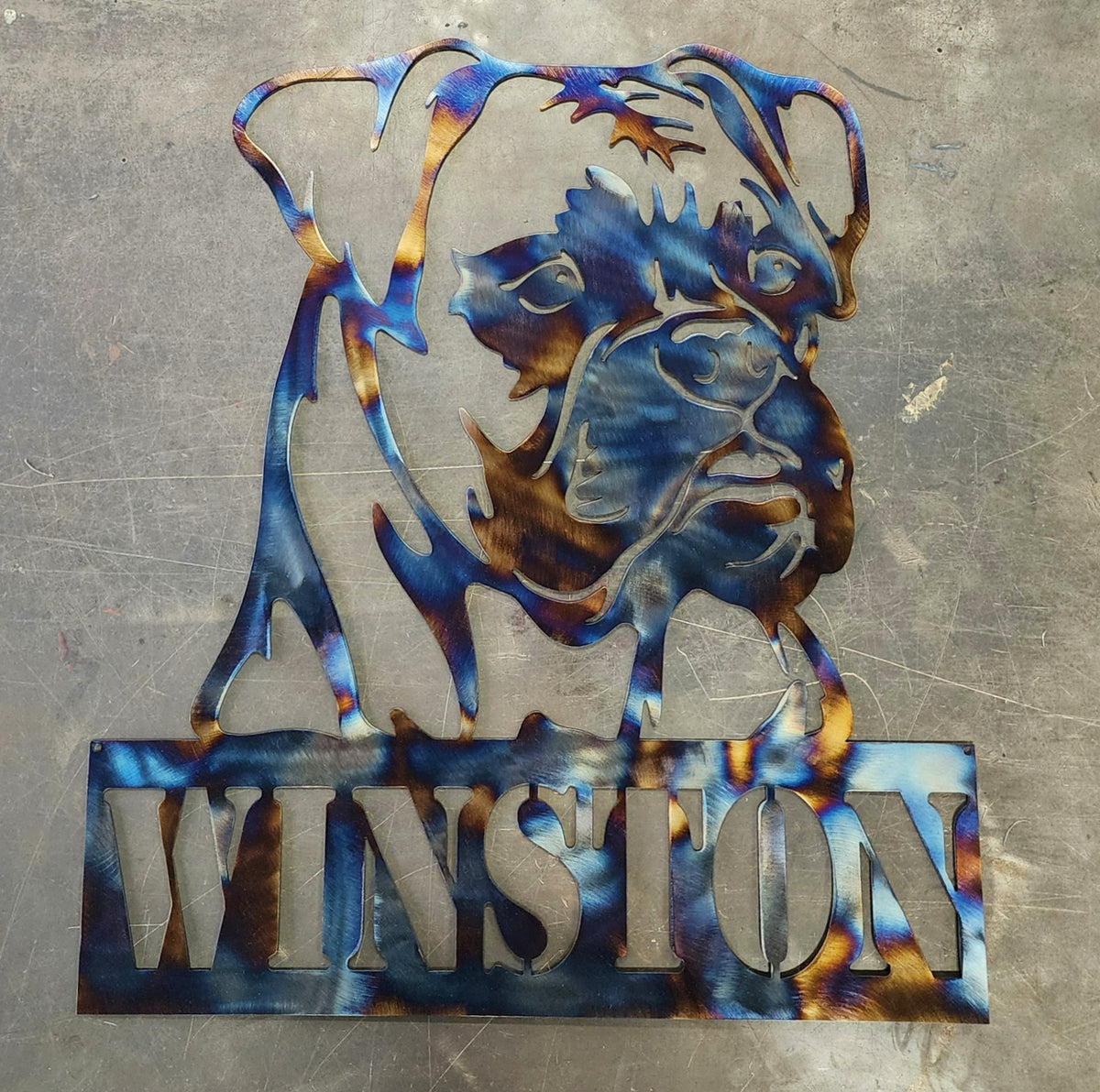 Boxer Metal Wall Art