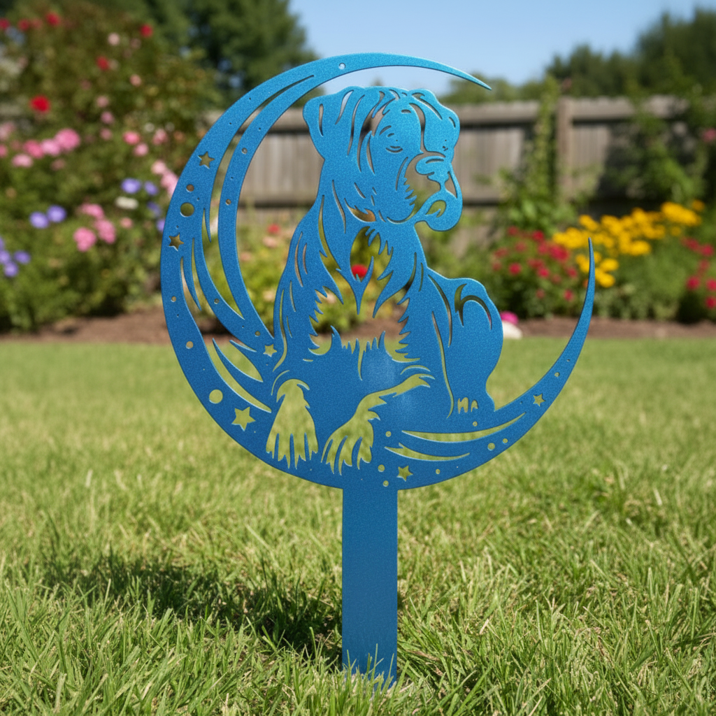 Dogs On The Moon – Boxer #1 Lawn & Garden Stake