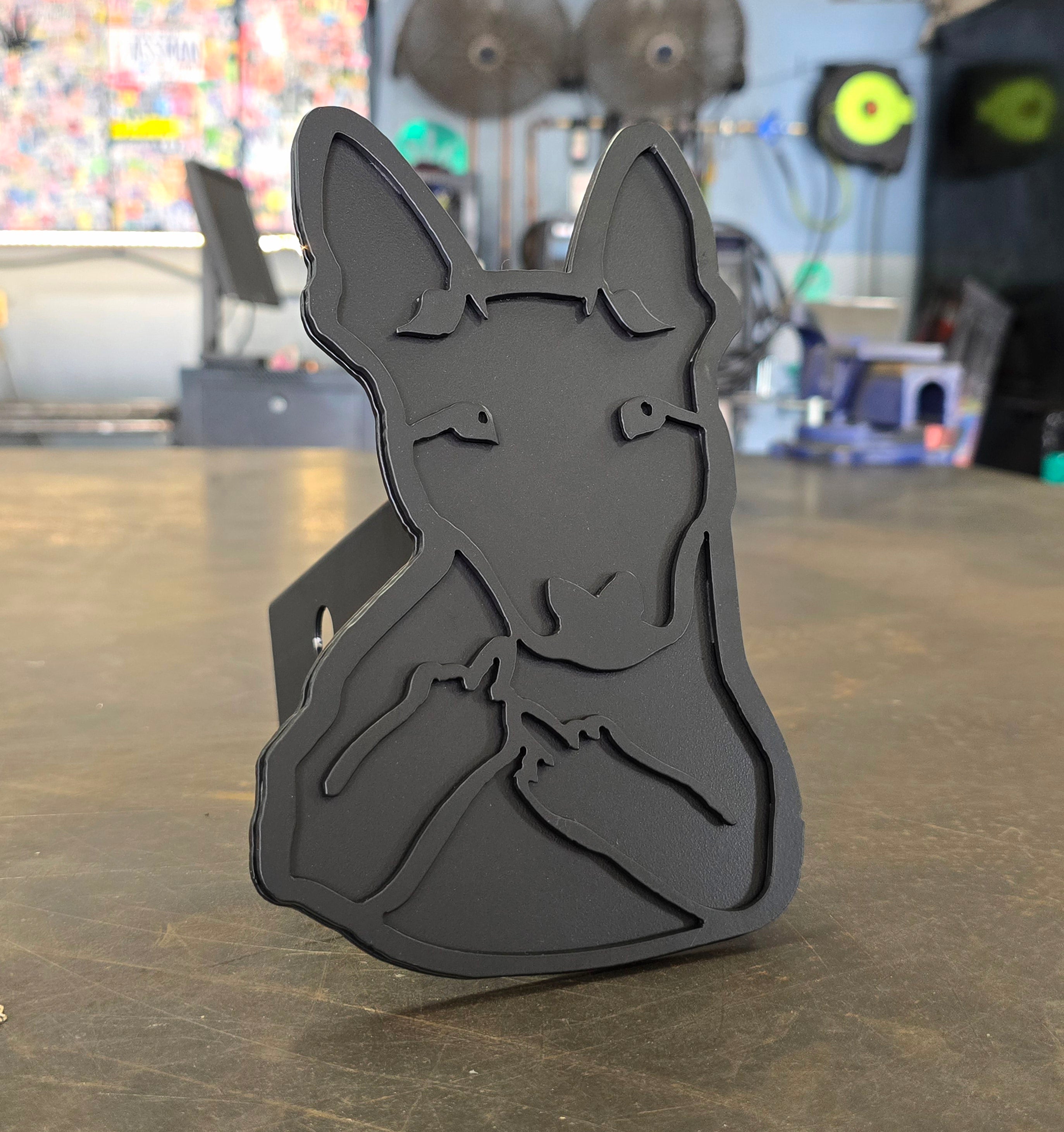 Bull Terrier Metal Hitch Cover #2