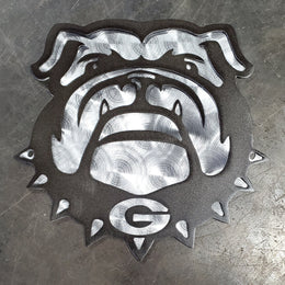 Powder coated sports team metal artwork by Elite Metalworking